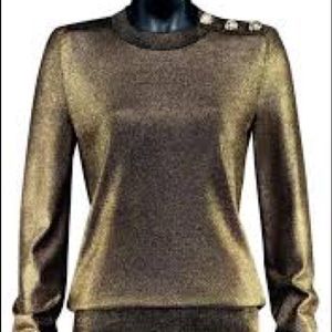 Balmain x H&M Gold Metallic Sweater